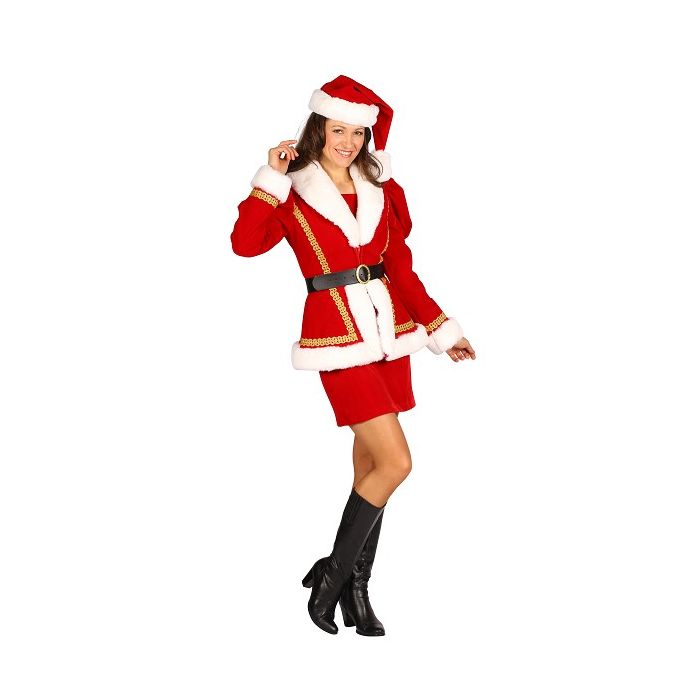 Kerstvrouw Luxe - Willaert, verkleedkledij, carnavalkledij, carnavaloutfit, feestkledij, Kerstman, Kerst, Kerstboom, 25 december, Kerstmis, kerstavond, kerstman, kerstvrouw, helper